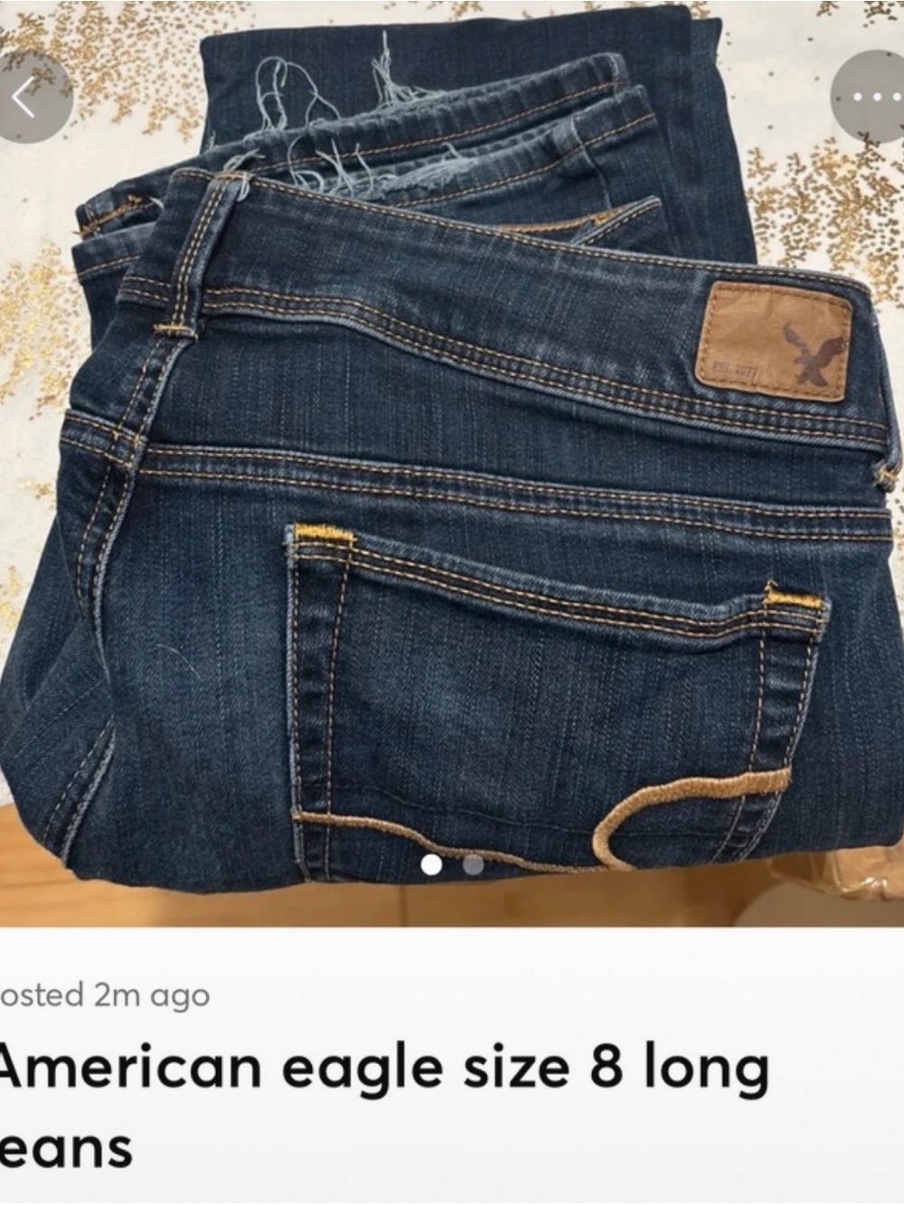 American Eagle Outfitters Women's Dark Indigo Straight Leg Jeans